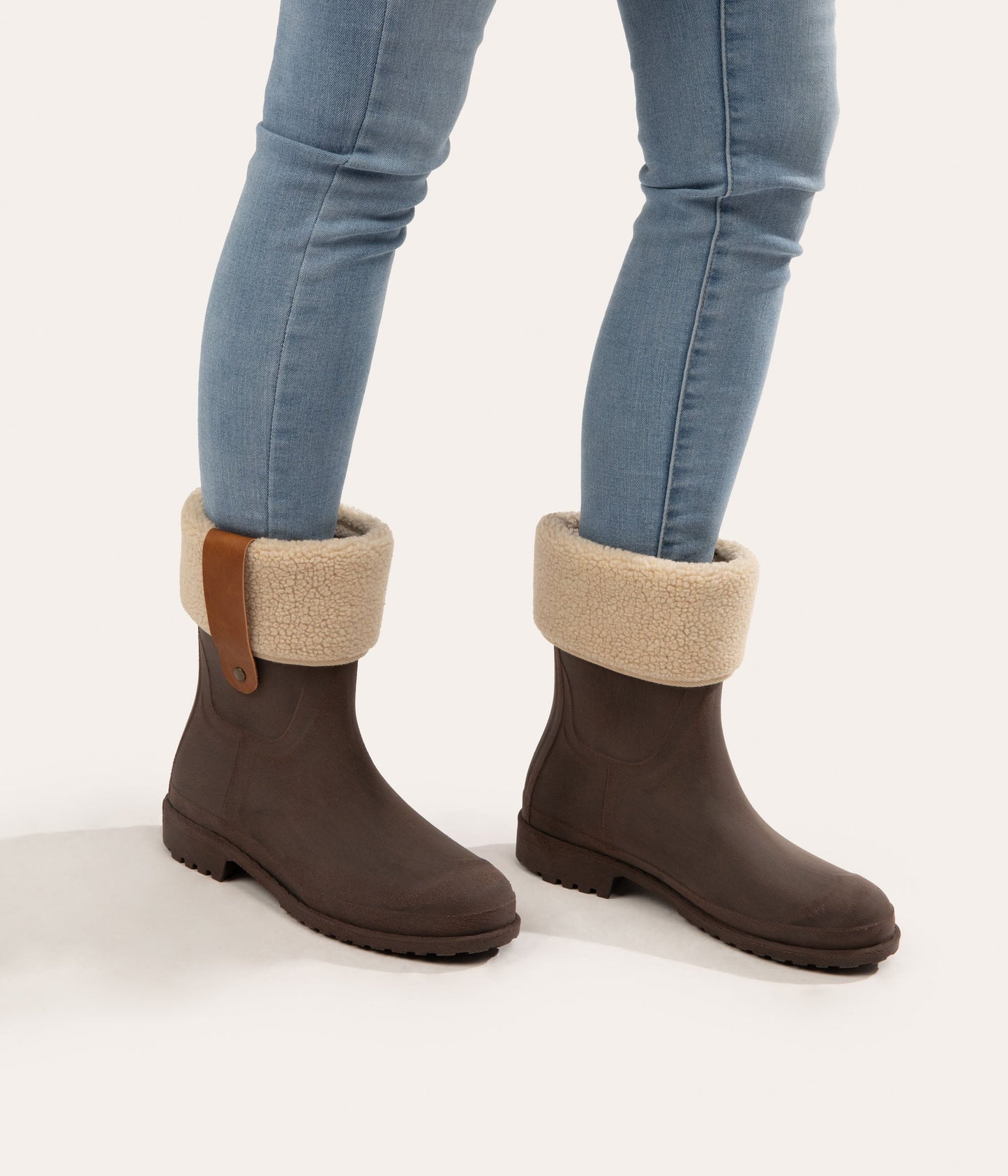 MARIA Women's Vegan Rain Boots | Color: Brown - variant::brown