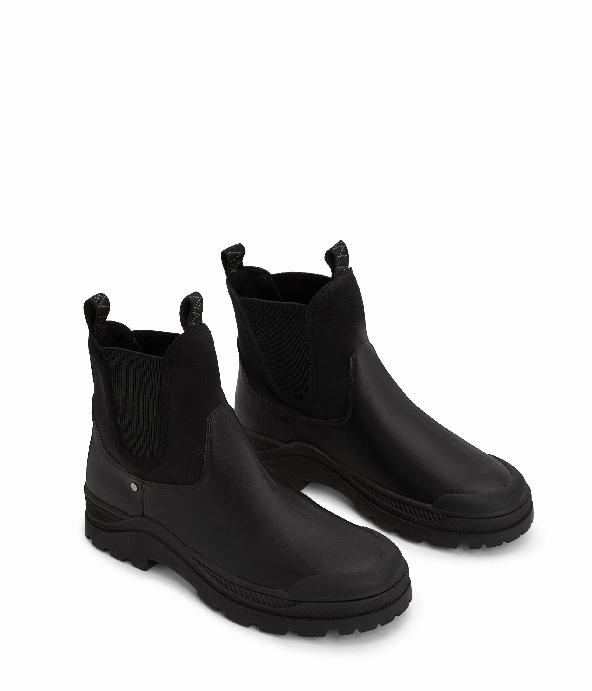 SIVA Women's Vegan Slip On Boots | Color: Black - variant::black