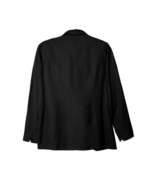 NOVO Women's Vegan Leather Blazer | Color: Black - variant::black