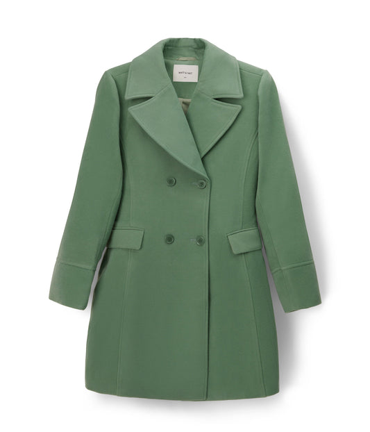 ODILIA Women's Vegan Coat | Color: Green - variant::herb