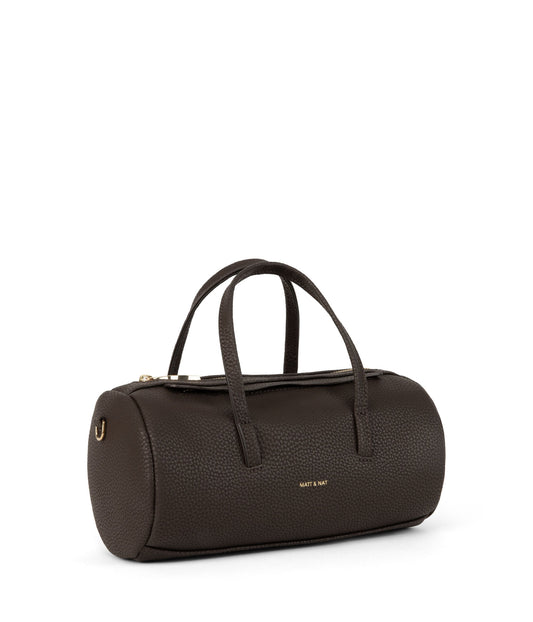 INES Vegan Barrel Bag - Purity | Color: Brown - variant::truffle