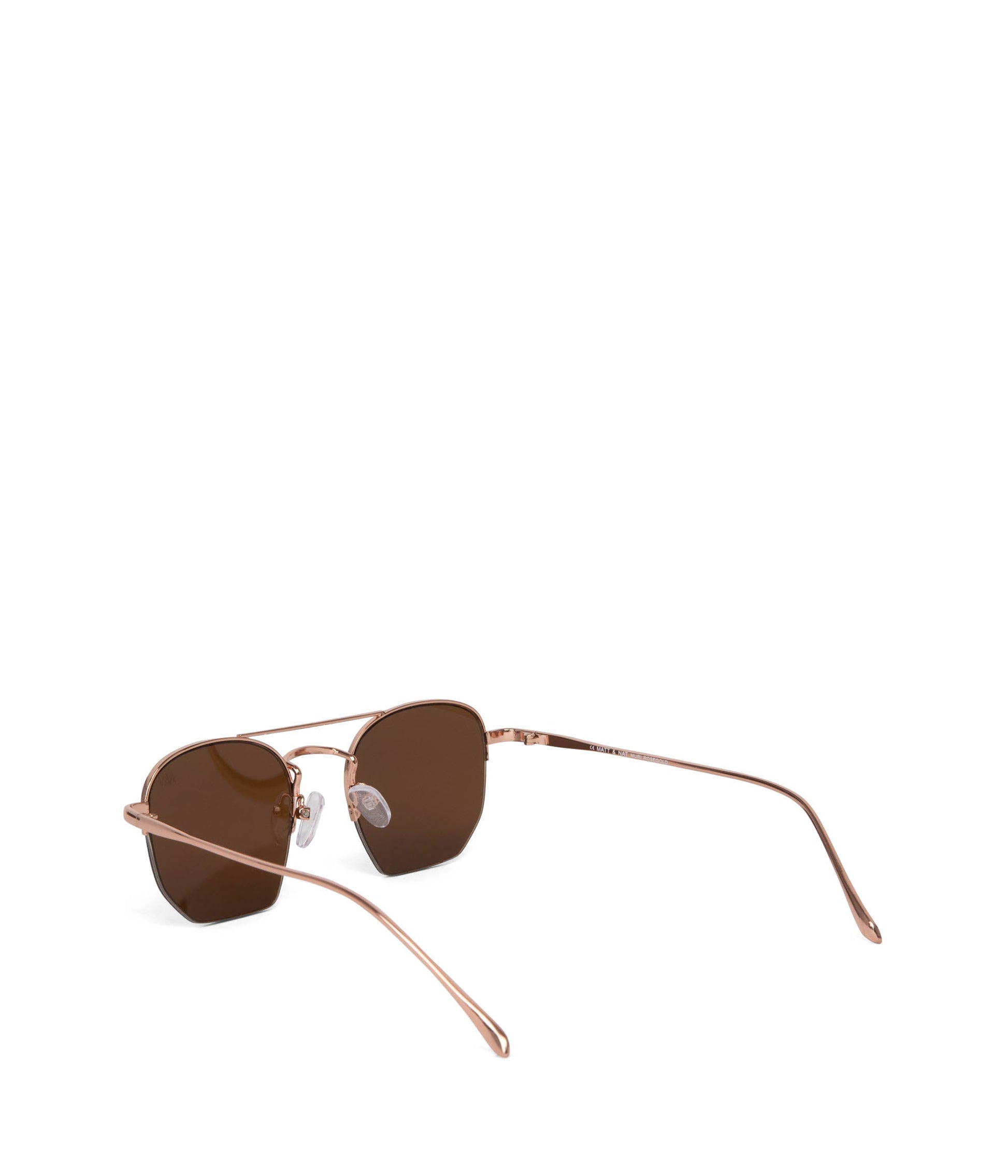 SARAI Aviator Sunglasses | Color: Pink Gold, Brown - variant::rgobro