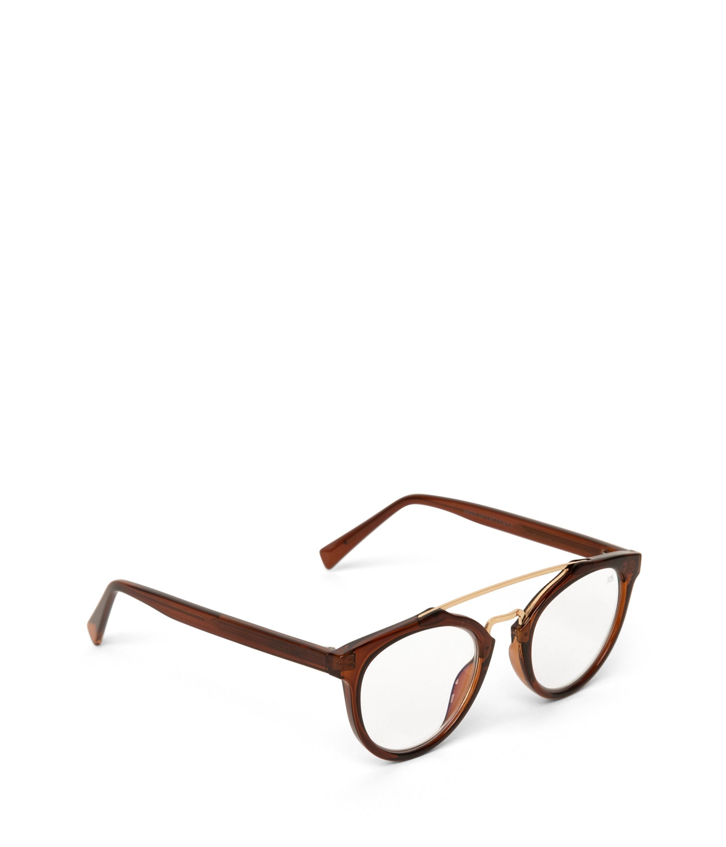 ALDIE-3 Recycled Round Reading Glasses | Color: Brown - variant::brown