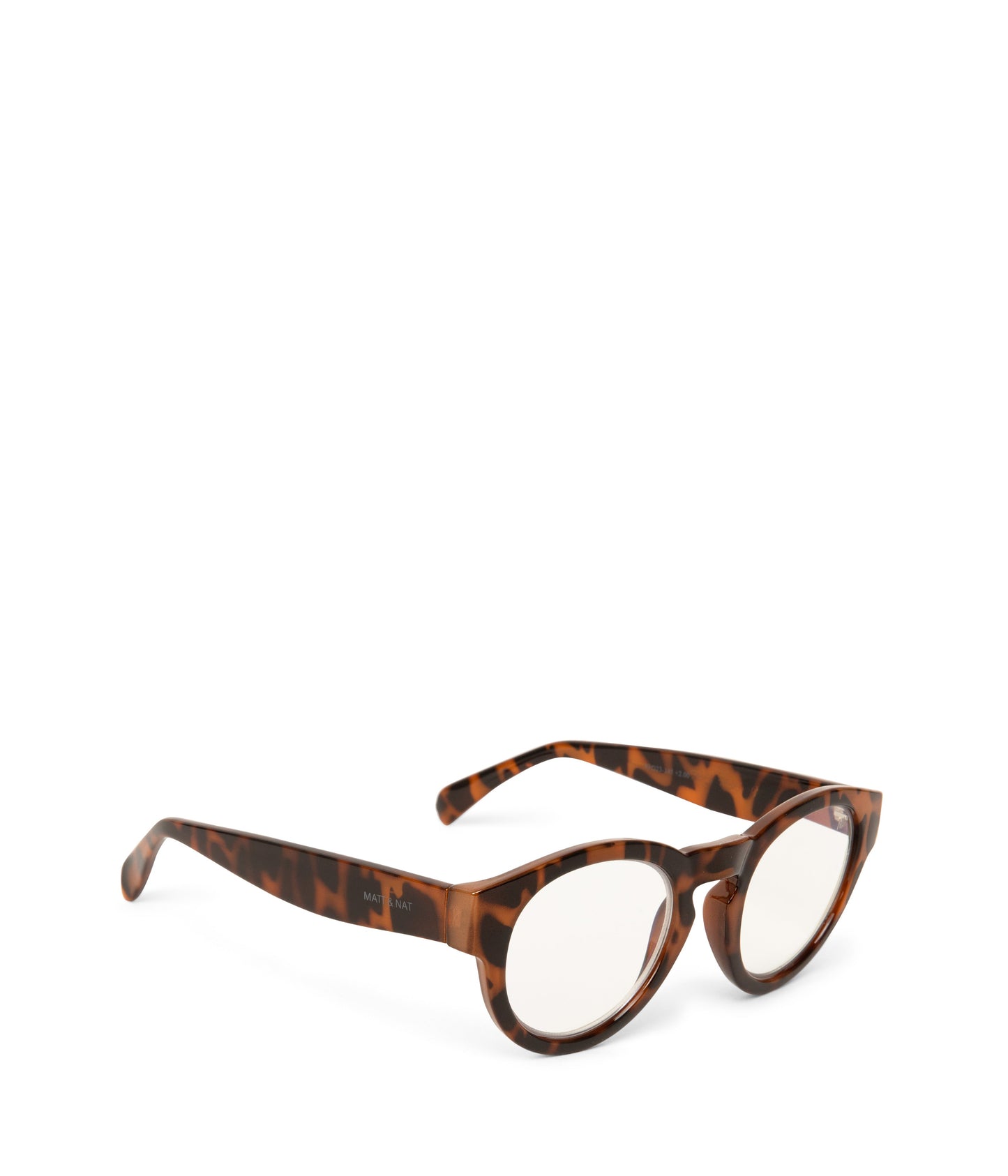 YAN-3 Recycled Round Reading Glasses | Color: Orange - variant::beige print
