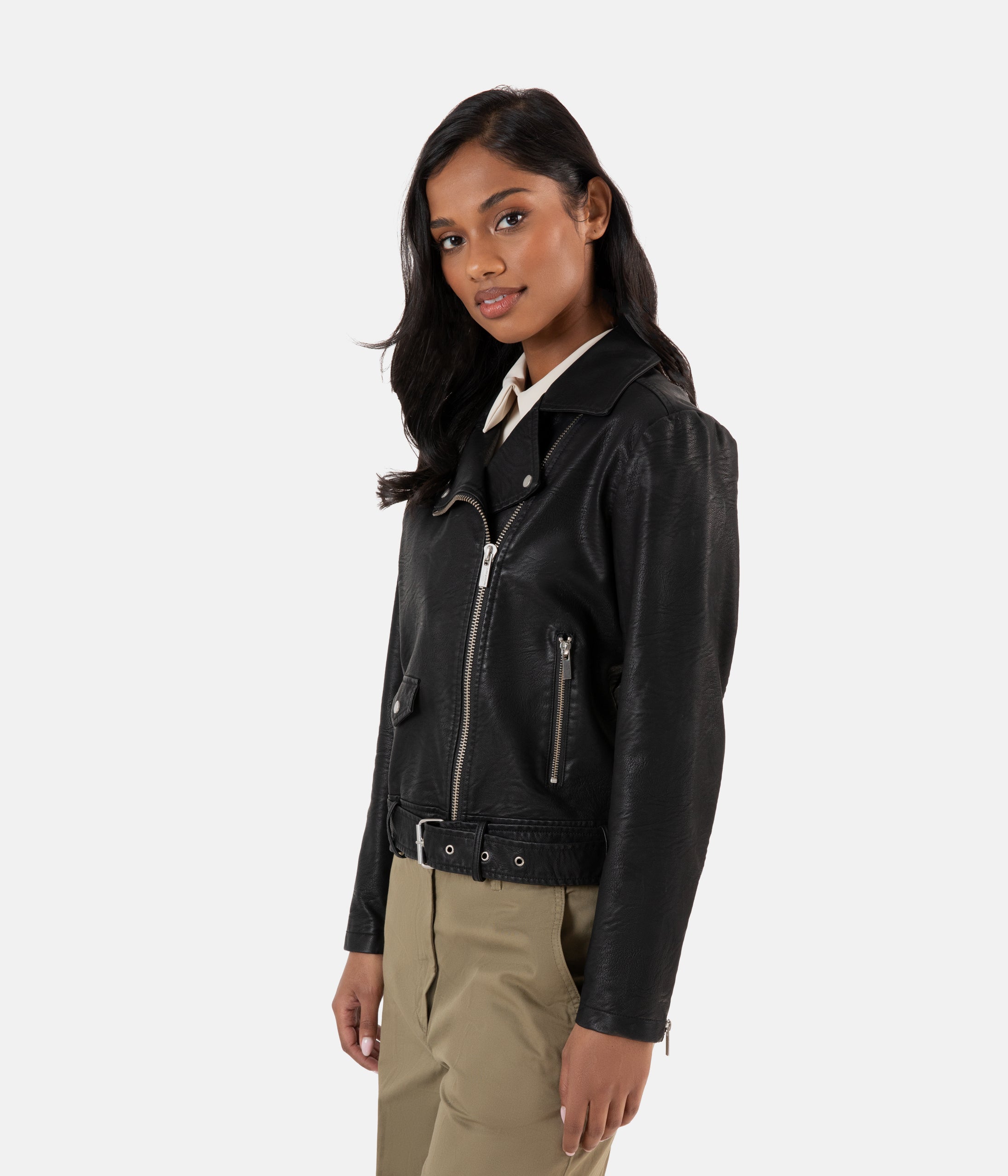 LEATHER MODERN NTRUL ジャケット・アウター JACKET (XJ17V2-01NL-BLACK-LUSTER) Jacket Flight Collarless Leather Black DISSONANCE ジャケット・アウター