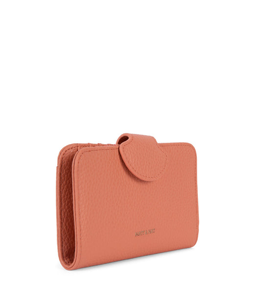 FLOATSM Small Vegan Wallet - Purity | Color: Orange, Pink - variant::plush