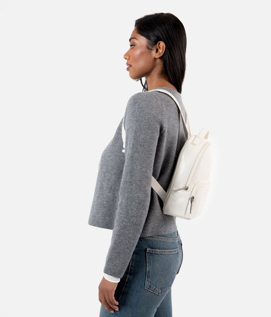 CAROSM Small Vegan Backpack - Theme | Color: Grey - variant::tint