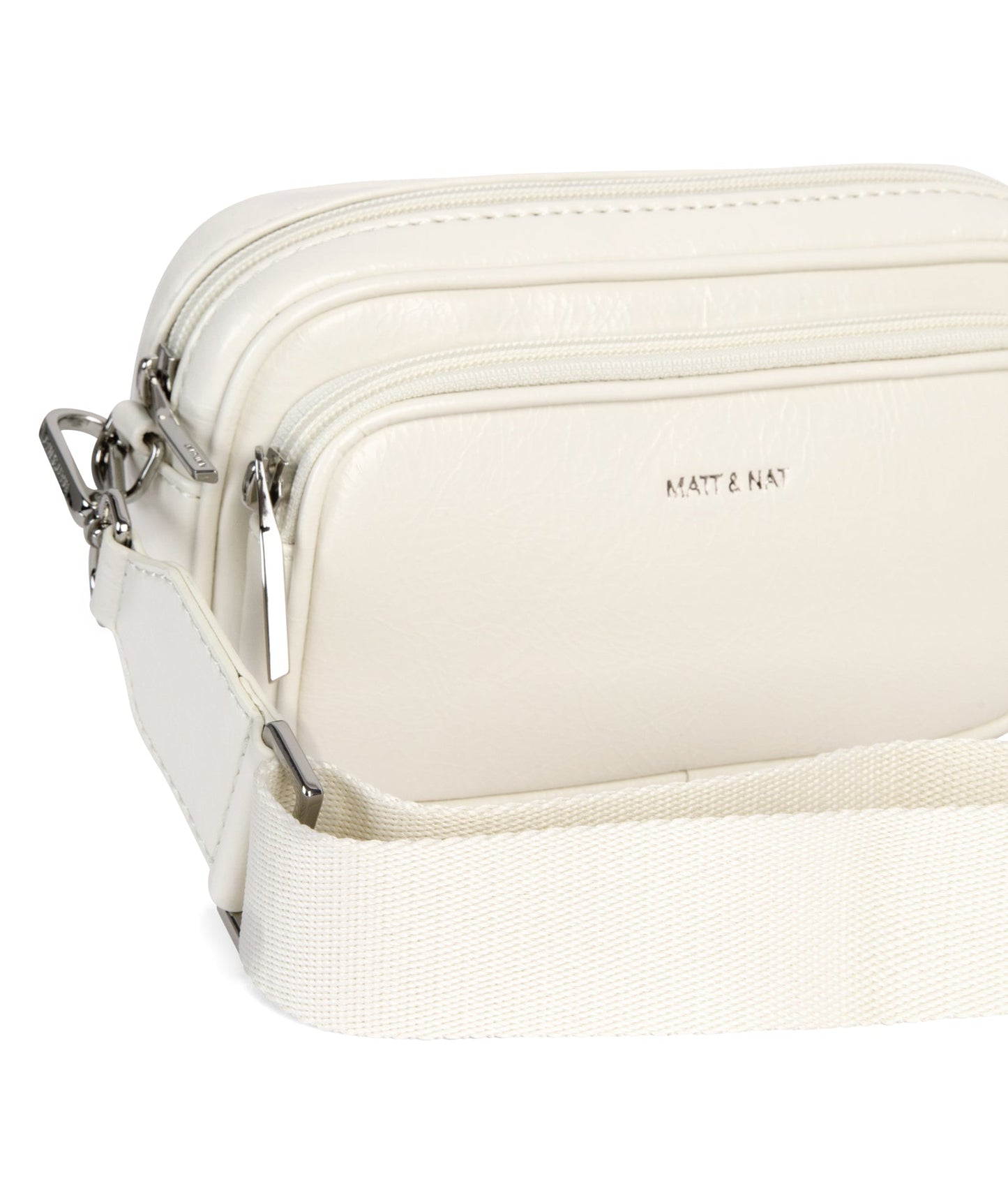 SOLEIL Vegan Crossbody Bag - Theme | Color: White - variant::snowberry