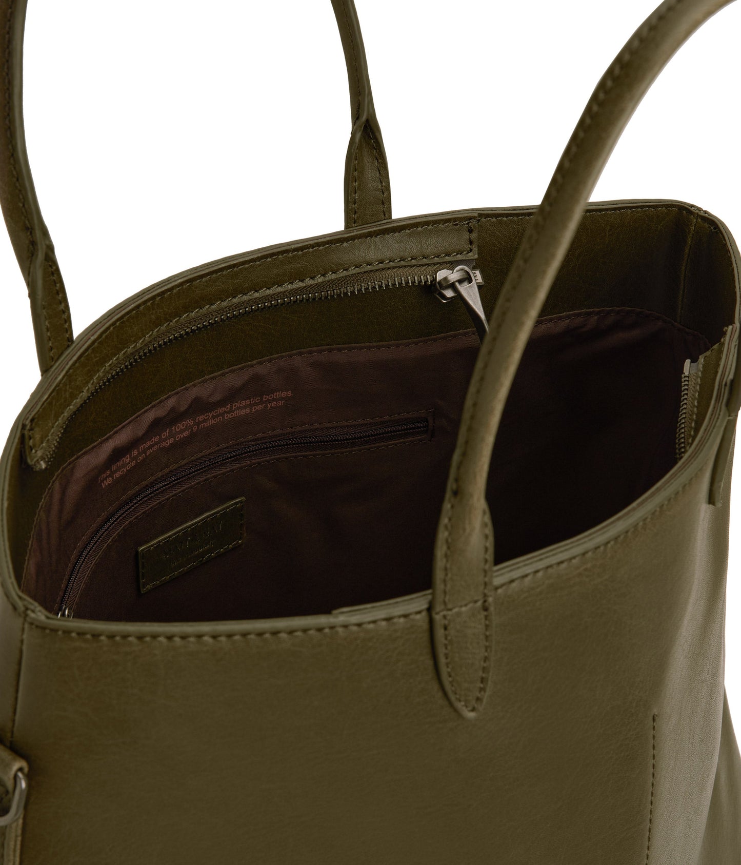 CURB Vegan Tote Bag - Vintage | Color: Green - variant::olive