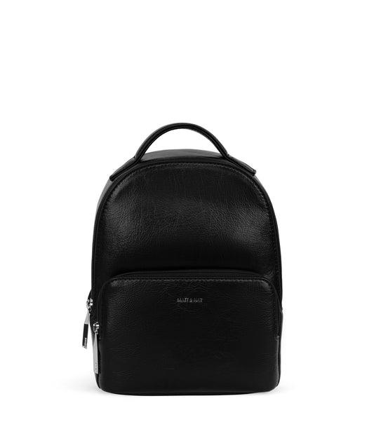 CAROSM Small Vegan Backpack - Theme | Color: Black - variant::black