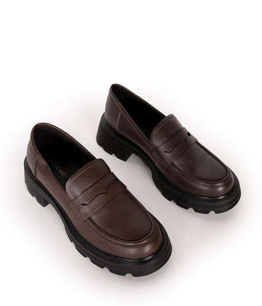 DIDO Women's Vegan Loafers | Color: Brown - variant::brown