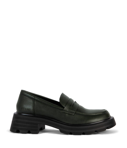 DIDO Women's Vegan Loafers | Color: Green - variant::green