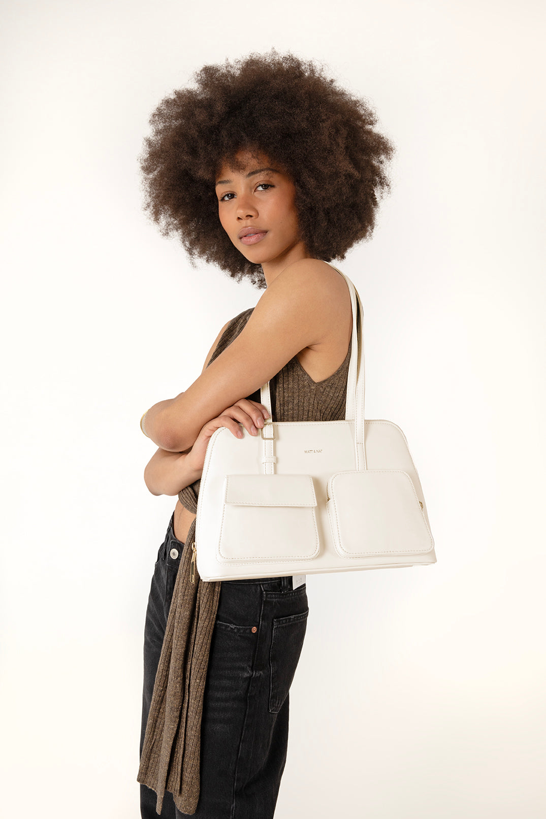 IMENA Vegan Tote Bag – Forum | Color: Dolphin - variant::dolphin