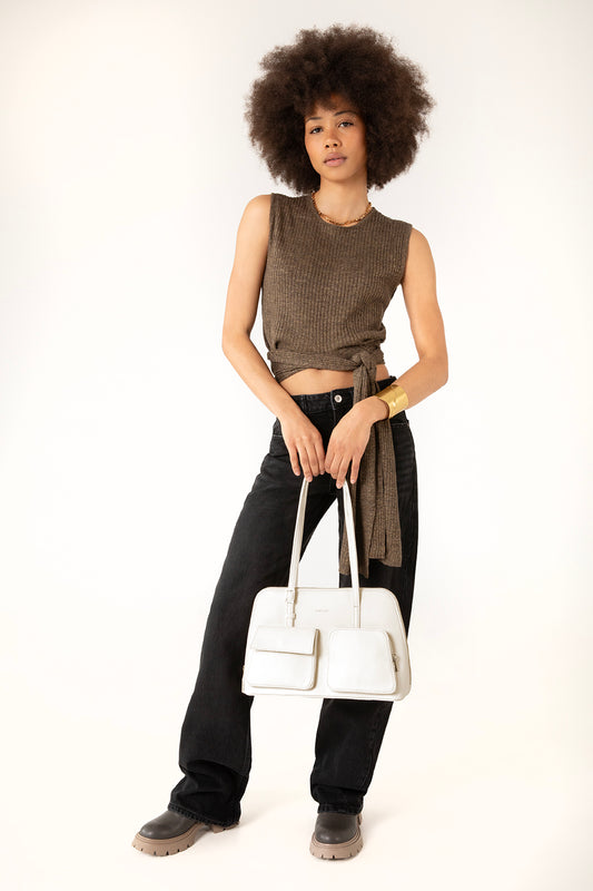 IMENA Vegan Tote Bag – Forum | Color: Dolphin - variant::dolphin