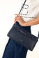 MIREILLE Vegan Clutch - Forum | Color: Navy - variant::navy