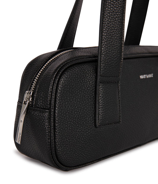 LEMUR Vegan Satchel – Grain | Color: Black - variant::black