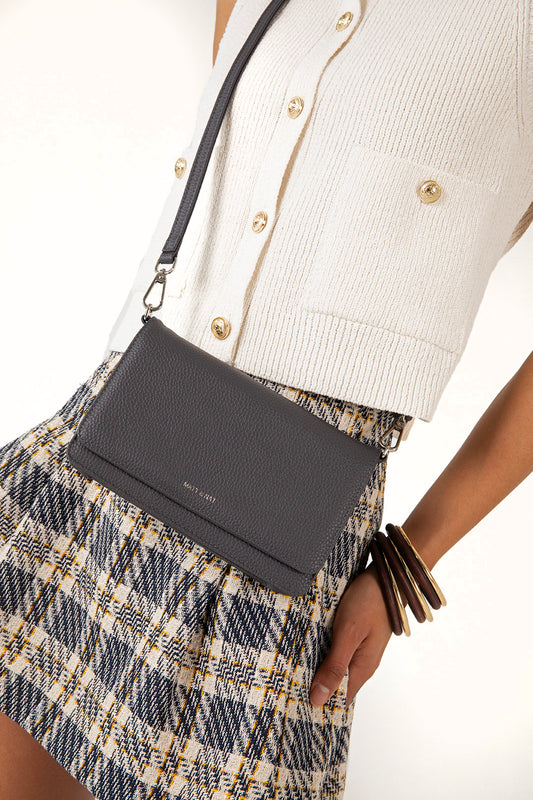 BEE Vegan Crossbody Bag - Grain | Color: Coal - variant::coal