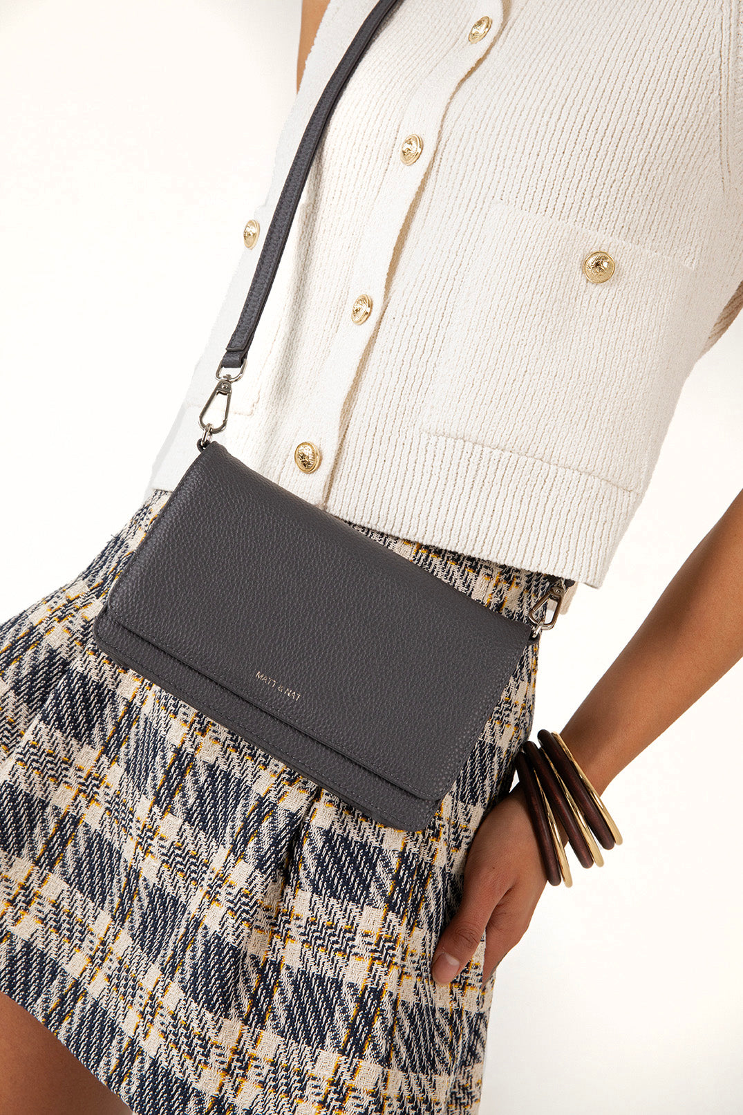 BEE Vegan Crossbody Bag - Grain | Color: Toffee - variant::toffee