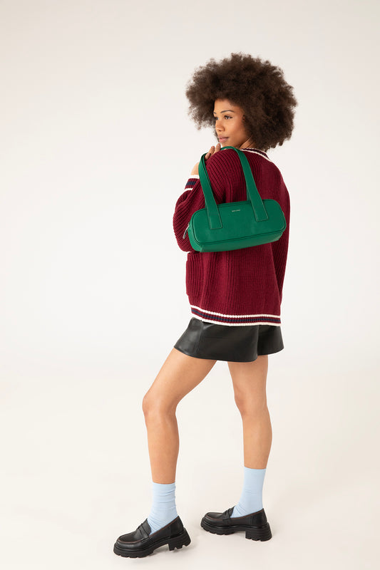 LEMUR Vegan Satchel – Grain | Color: Avocado - variant::avocado