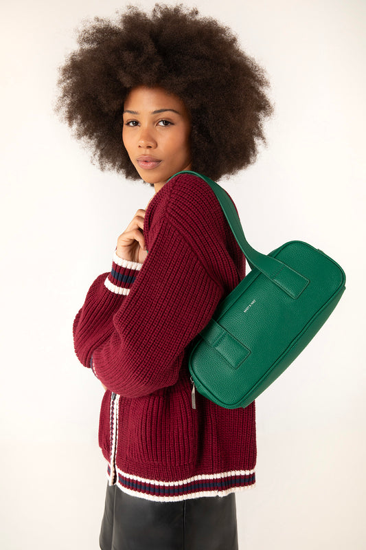 LEMUR Vegan Satchel – Grain | Color: Quartz- variant::quartz