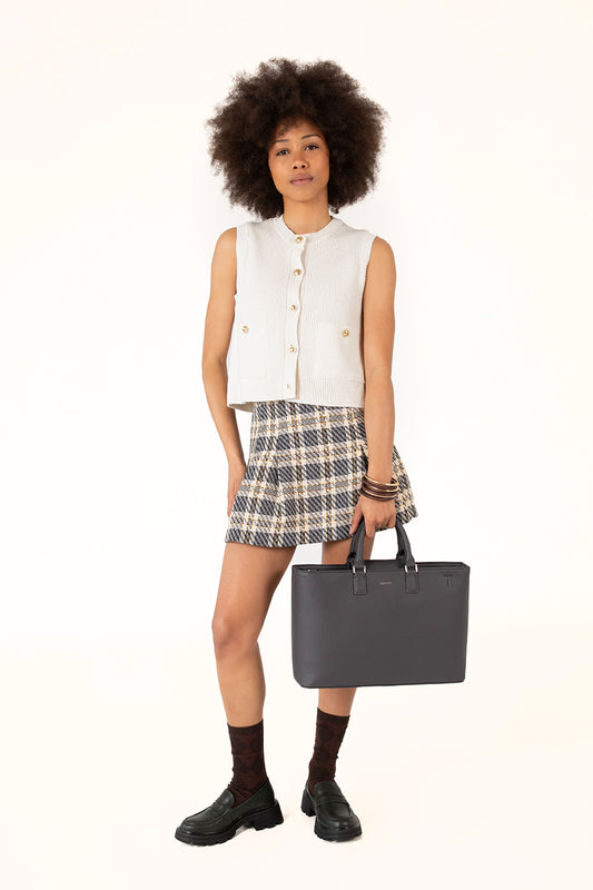 SEVYN Vegan Satchel - Grain | Color: Toffee- variant::toffee