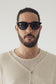 NIKA Round Foldable Recycled Sunglasses | Color: Black - variant::black