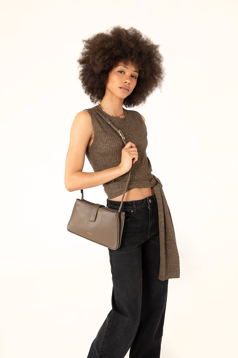 ADELINE Vegan Crossbody Bag - Theme | Color: Black - variant::black
