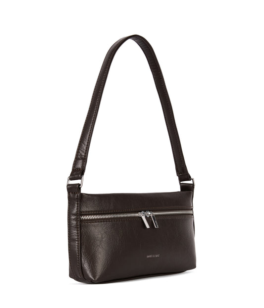 MALENESM Small Vegan Shoulder Bag – Theme | Color: Coffee - variant::coffee