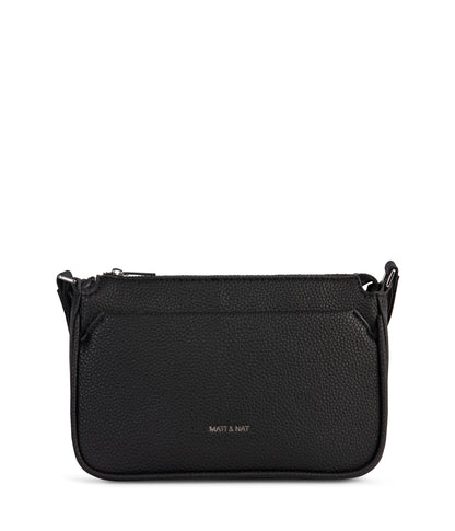 IVY Vegan Crossbody Bag - Grain | Color: Black - variant::black