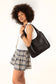 PORTO Vegan Hobo Bag - Theme | Color: Black - variant::black