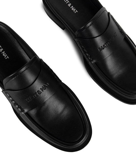 HEIDI Women's Vegan Slip On Mules | Color: Black - variant::black