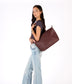 ABBI Vegan Tote Bag - Grain | Color: Fudge - variant::fudge