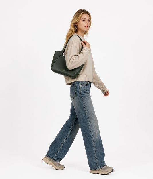 CHARLOT SM Vegan Tote Bag - Grain | Color: Fudge - variant::fudge