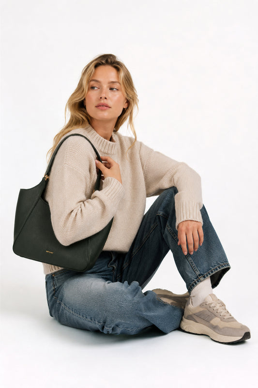 CHARLOT SM Vegan Tote Bag - Grain | Color: Fudge - variant::fudge