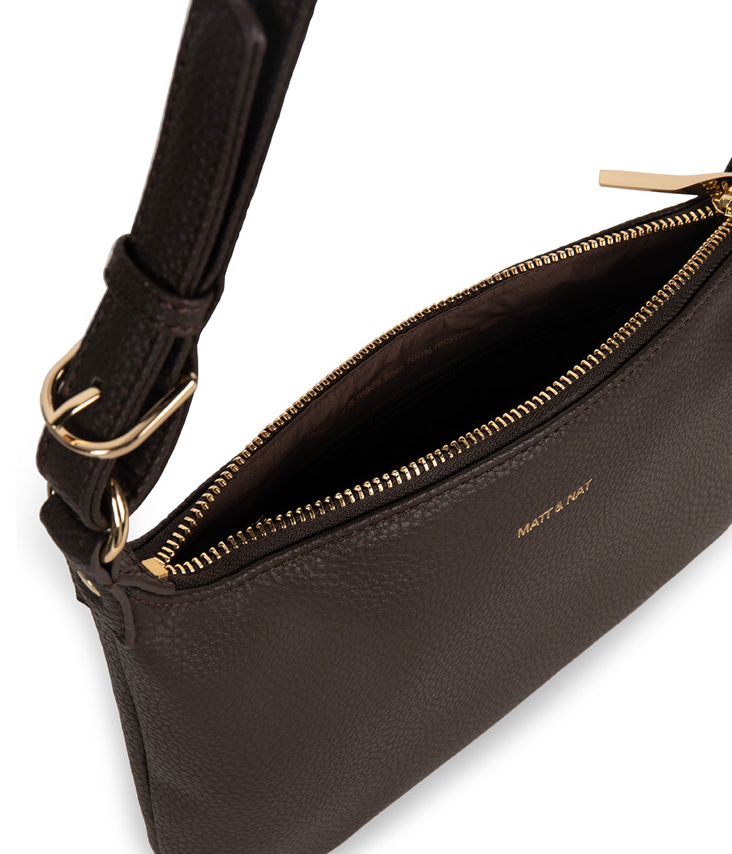 JINA Vegan Shoulder Bag – Grain | Color: Fudge - variant::fudge