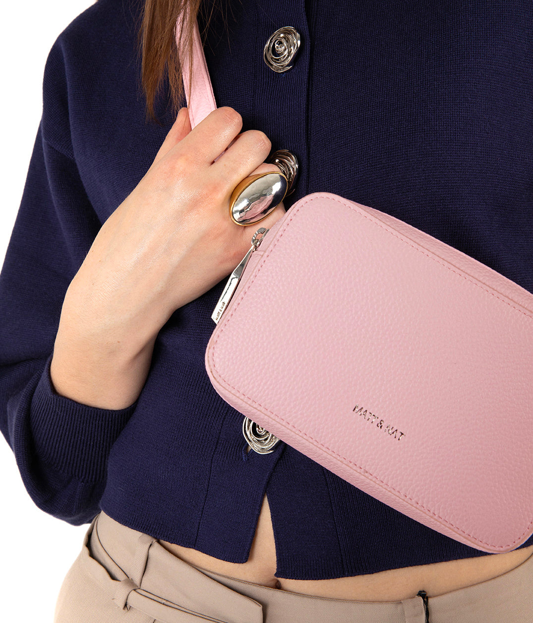 LARRA Vegan Belt Bag – Grain | Color: Fudge - variant::fudge