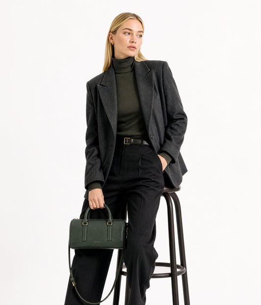 LUCE Vegan Crossbody Bag - Grain | Color: Fudge - variant::fudge