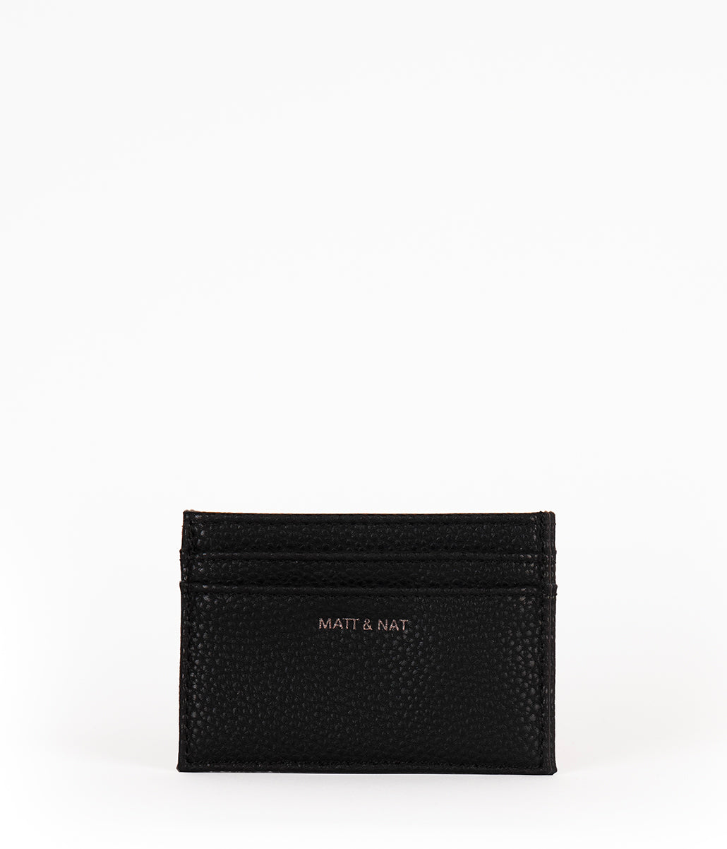 MAX Vegan Card Holder - Grain | Color: Black - variant::black