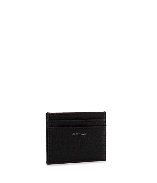 MAX Vegan Card Holder - Grain | Color: Black - variant::black