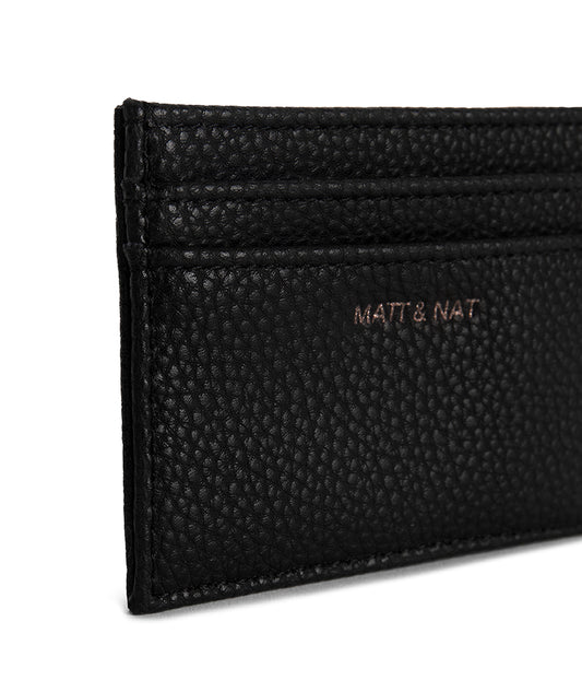 MAX Vegan Card Holder - Grain | Color: Black - variant::black