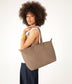 ABBI Vegan Tote Bag - Grain | Color: Fudge - variant::fudge