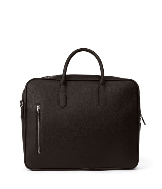 ELON Vegan Briefcase - Grain | Color: Fudge - variant::fudge