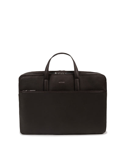 TOM Vegan Briefcase - Grain | Color: Fudge - variant::fudge