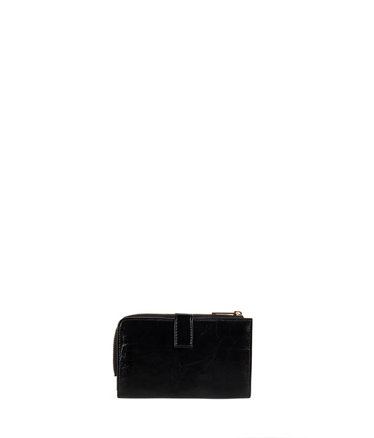 TIBET Folded Vegan Wallet - Groove | Color: Black - variant::black