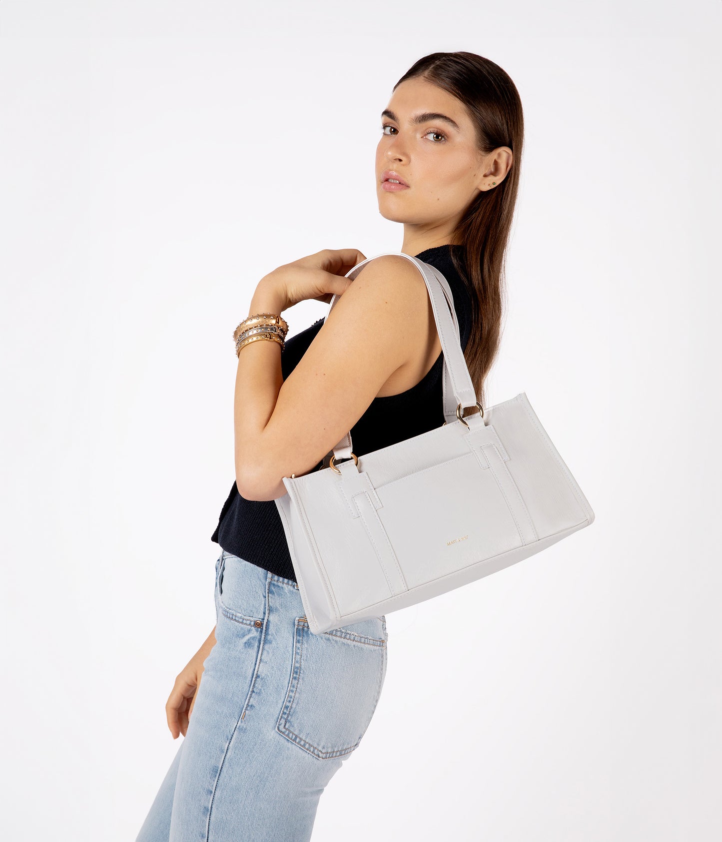 ZARIA Vegan Tote Satchel Bag - Theme | Color: Rust - variant::rust