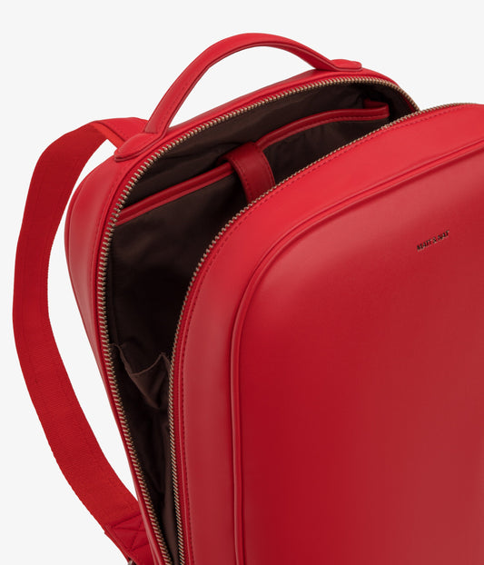 ALEX Vegan Backpack - Loom | Color: Red - variant::pomegranate