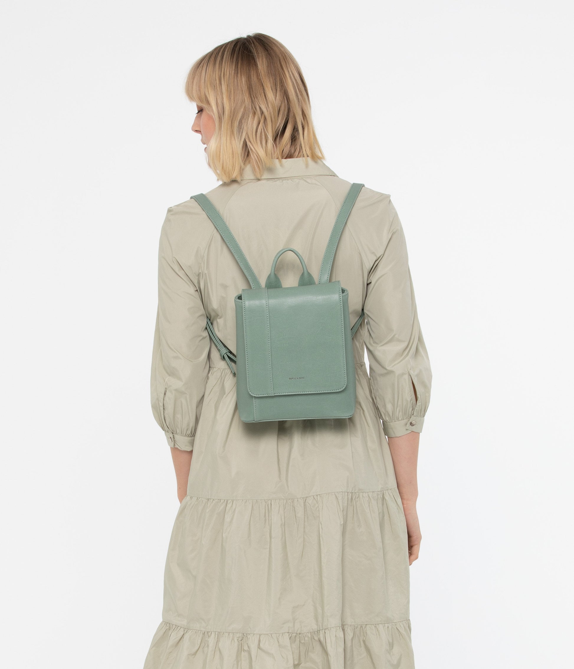 DEELY Vegan Mini Backpack - Vintage | Color: Grey - variant::pearl