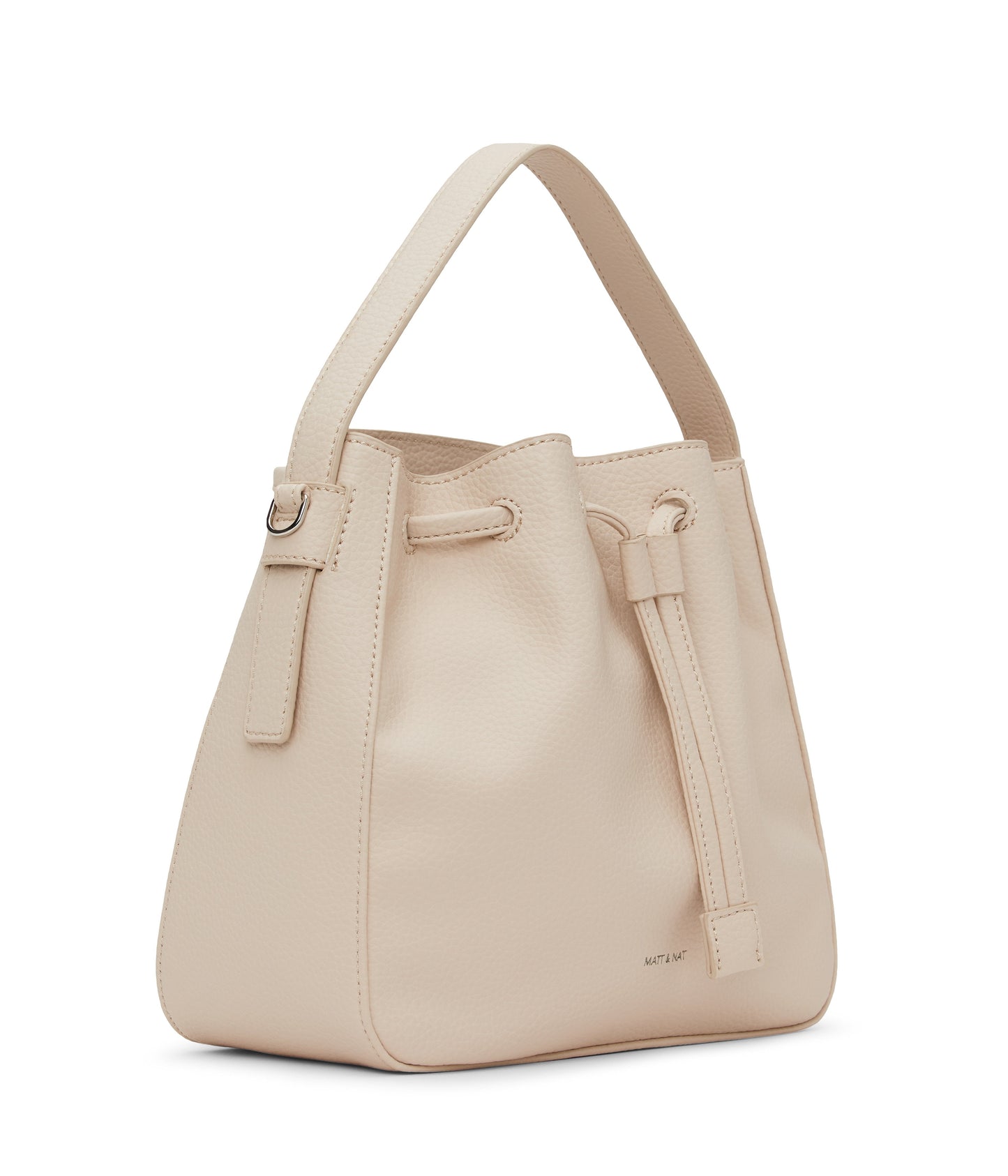 AMBER Vegan Bucket Bag - Purity | Color: Beige - variant::opal