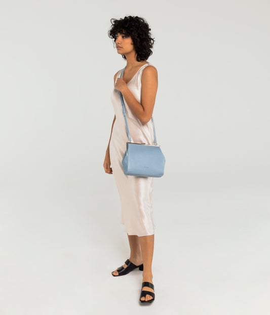 REIKA Vegan Frame Crossbody Bag - Vintage | Color: Blue - variant::breeze