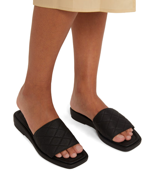 BRIE  Women's Vegan Sandals | Color: Black - variant::black
